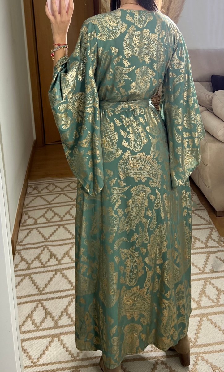 Natural Kaftan Maxi Dress - Bohèmea Butik