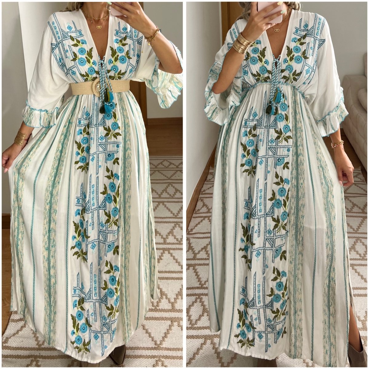 Floral Moon Maxi Dress - Bohèmea Butik