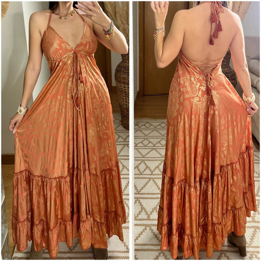 Oasis Silk Maxi Dress - Bohèmea Butik