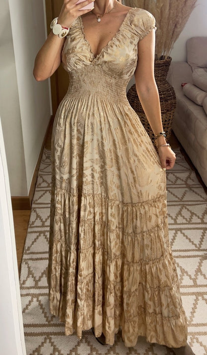 Serene Silk Maxi Dress - Bohèmea Butik