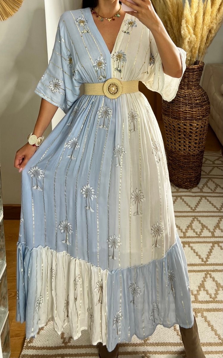 Palm Boho Maxi Dress - Bohèmea Butik
