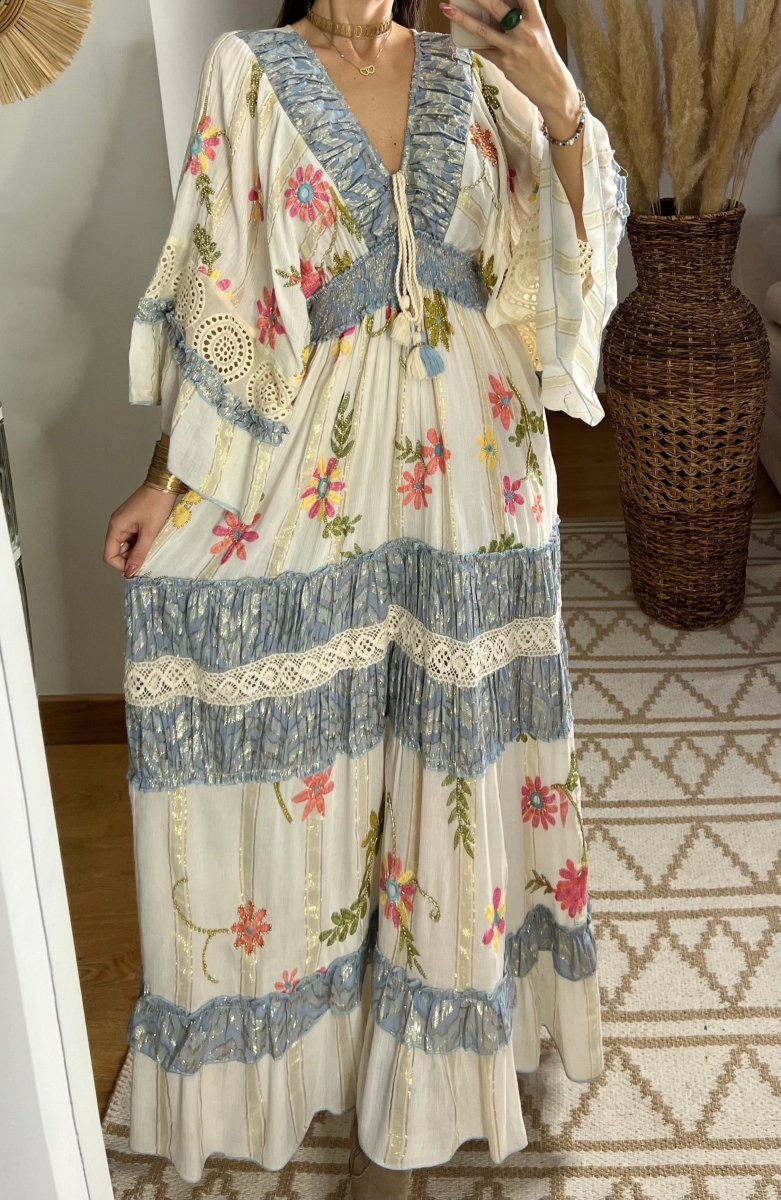 Boho Chic Maxi Dress – Romantic & Elegant - Bohèmea Butik