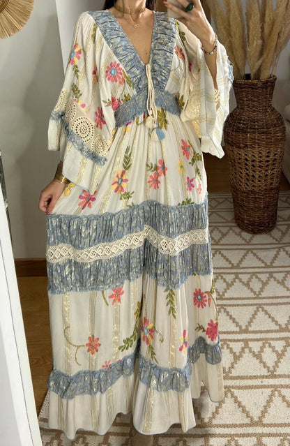Boho Chic Maxi Dress – Romantic & Elegant - Bohèmea Butik