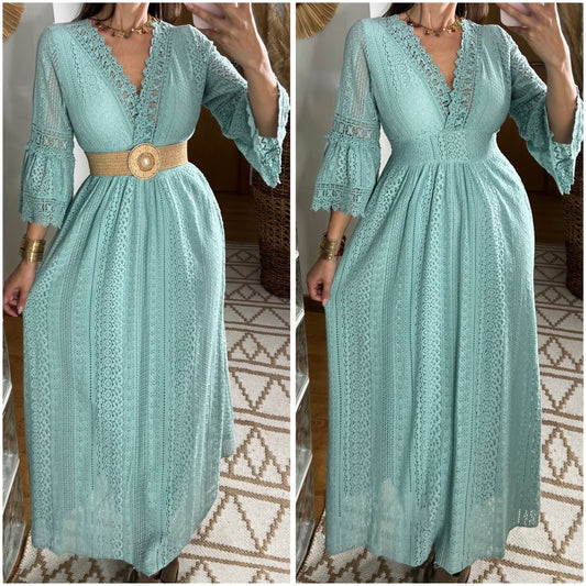 Lace Maxi Bohemian Dress - Bohèmea Butik