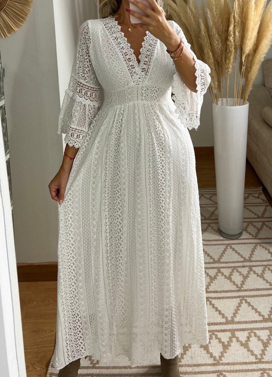 Sage Lace Dress - Bohèmea Butik