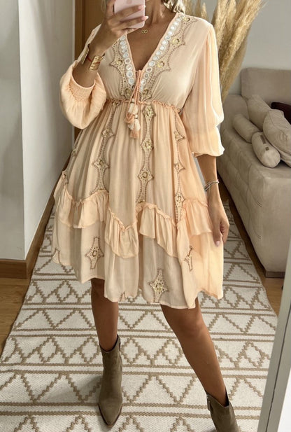 Desert Mini boho Dress - Bohèmea Butik