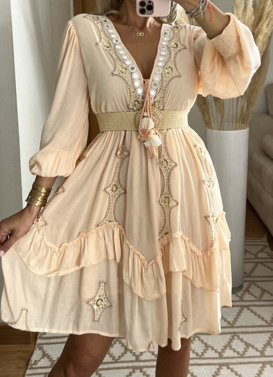 Desert Mini boho Dress - Bohèmea Butik