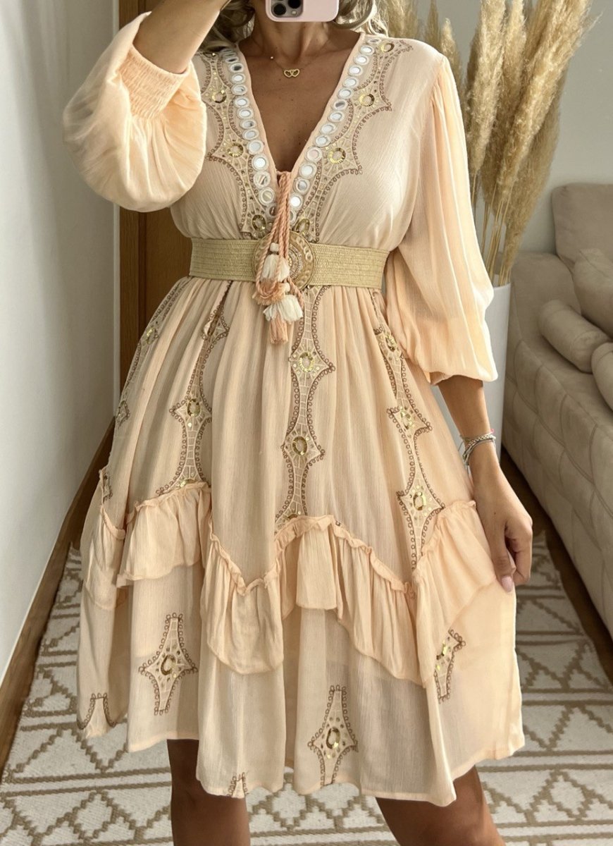 Desert Mini boho Dress - Bohèmea Butik