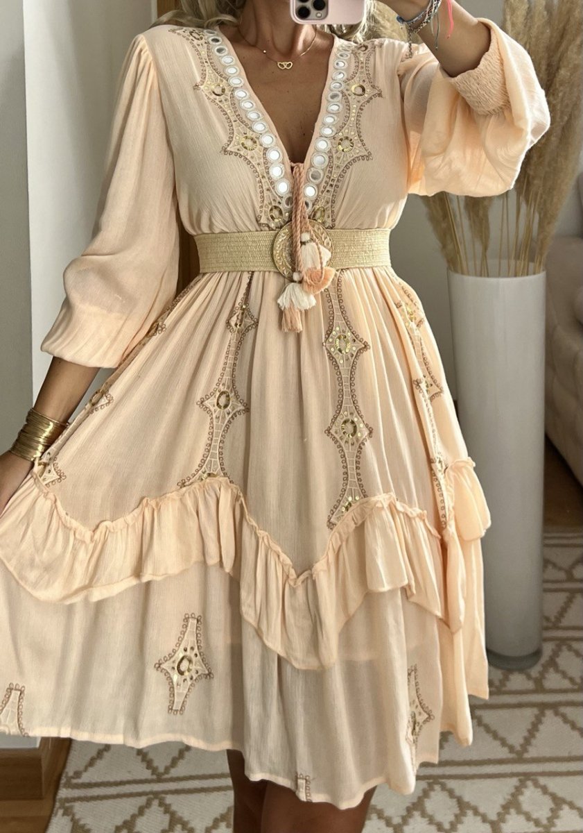 Desert Mini boho Dress - Bohèmea Butik