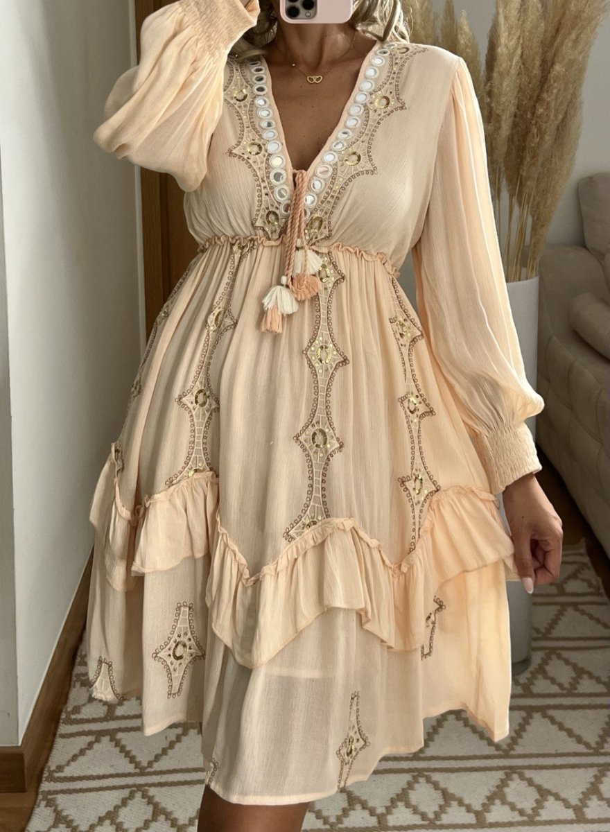 Desert Mini boho Dress - Bohèmea Butik
