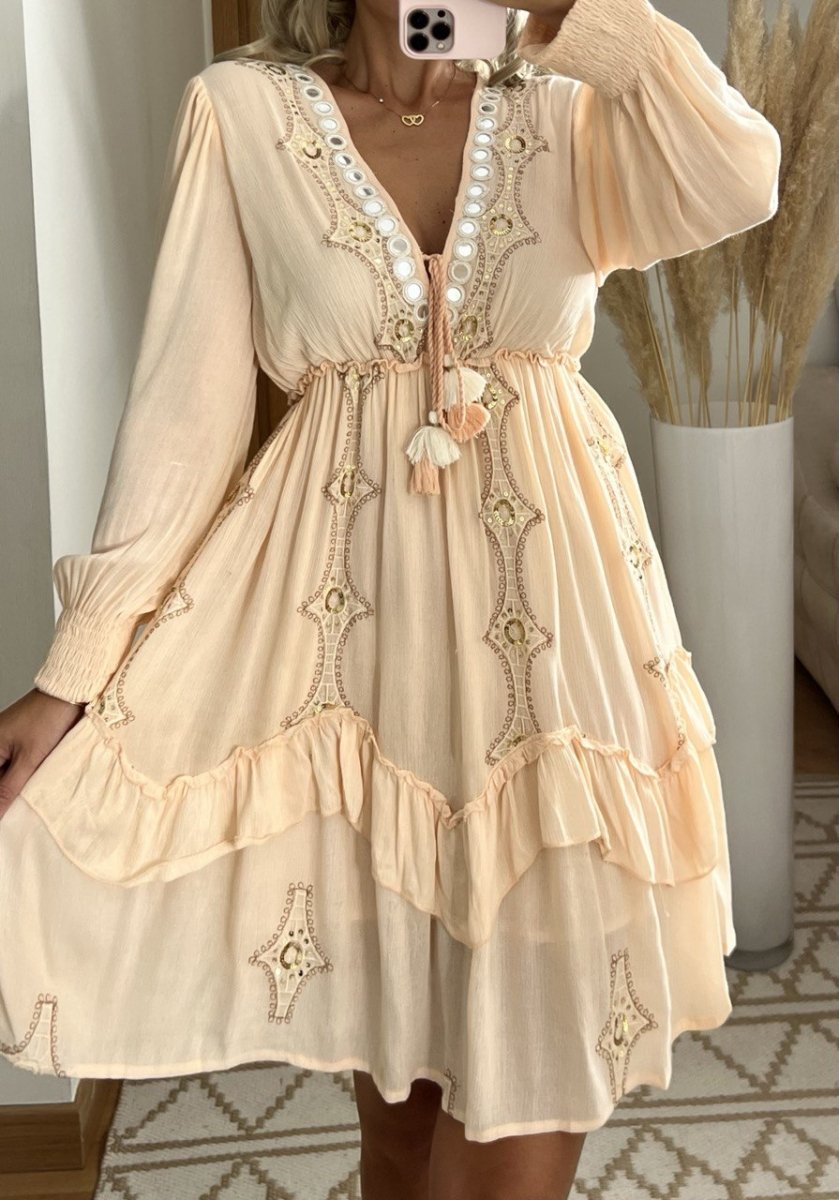 Desert Mini boho Dress - Bohèmea Butik