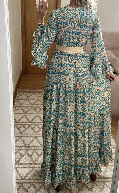 Floral Silk Dress - Bohèmea Butik