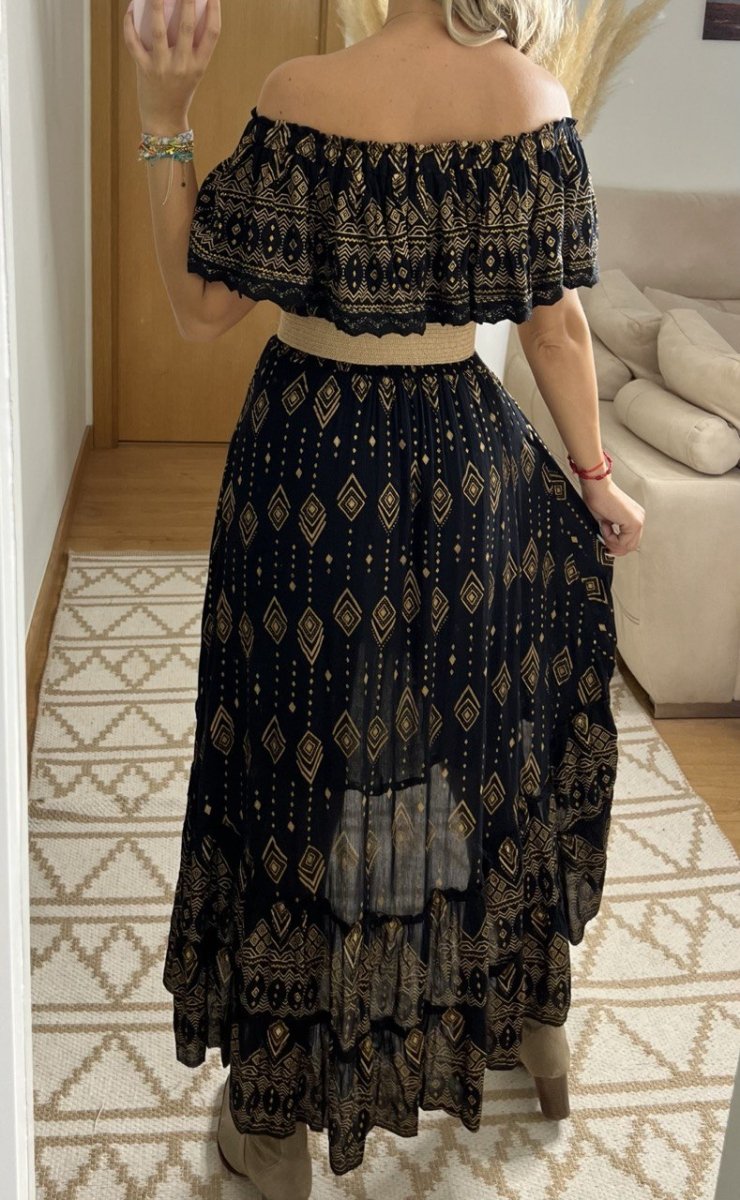 Mistic Asymetric Maxi Dress - Bohèmea Butik