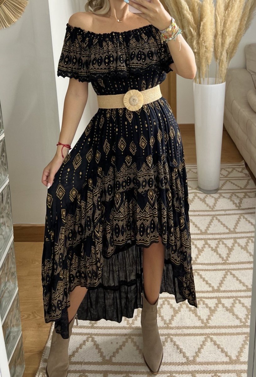 Mistic Asymetric Maxi Dress - Bohèmea Butik