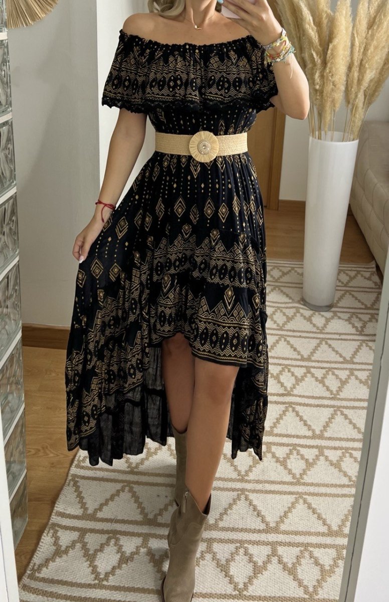Mistic Asymetric Maxi Dress - Bohèmea Butik