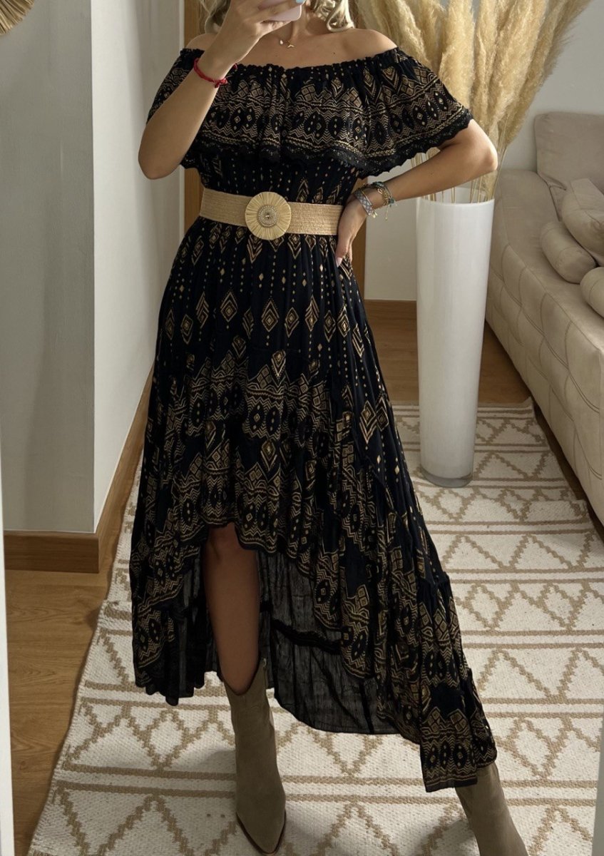 Mistic Asymetric Maxi Dress - Bohèmea Butik