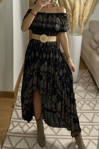 Mistic Asymetric Maxi Dress - Bohèmea Butik