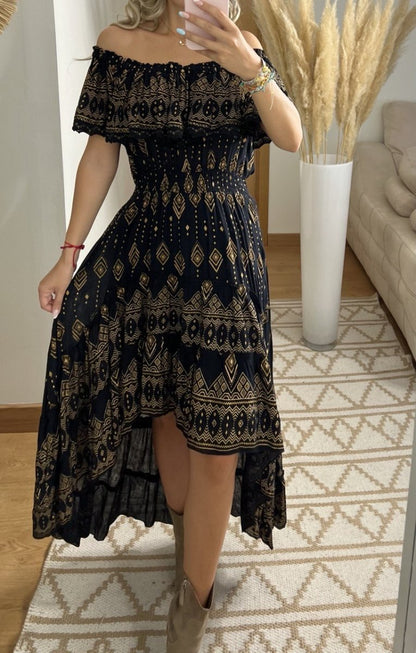 Mistic Asymetric Maxi Dress - Bohèmea Butik