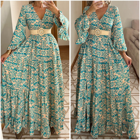 Floral Silk Dress - Bohèmea Butik