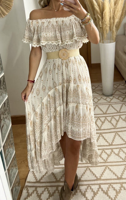 Mistic Asymetric Maxi Dress - Bohèmea Butik