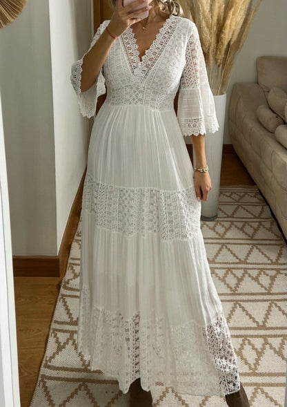 Boho Maxi Lace Dress - Bohèmea Butik
