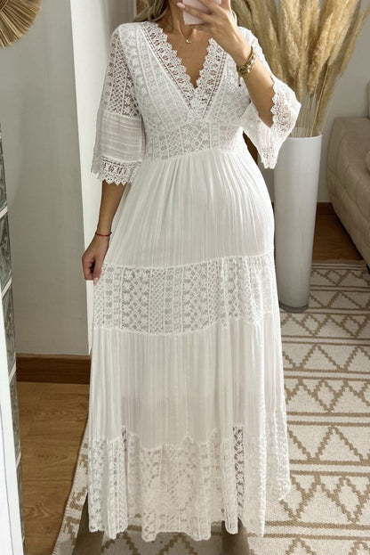 Boho Maxi Lace Dress - Bohèmea Butik