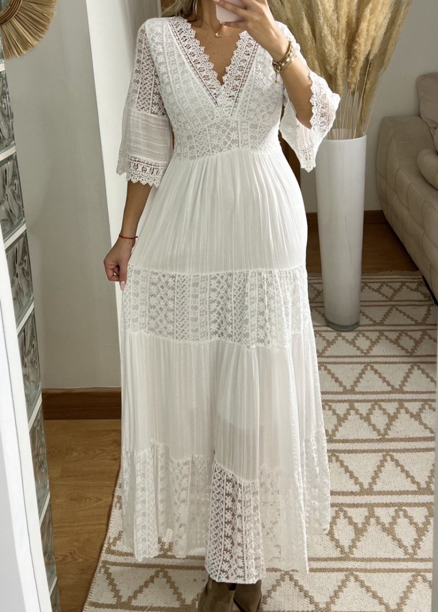 Boho Maxi Lace Dress - Bohèmea Butik