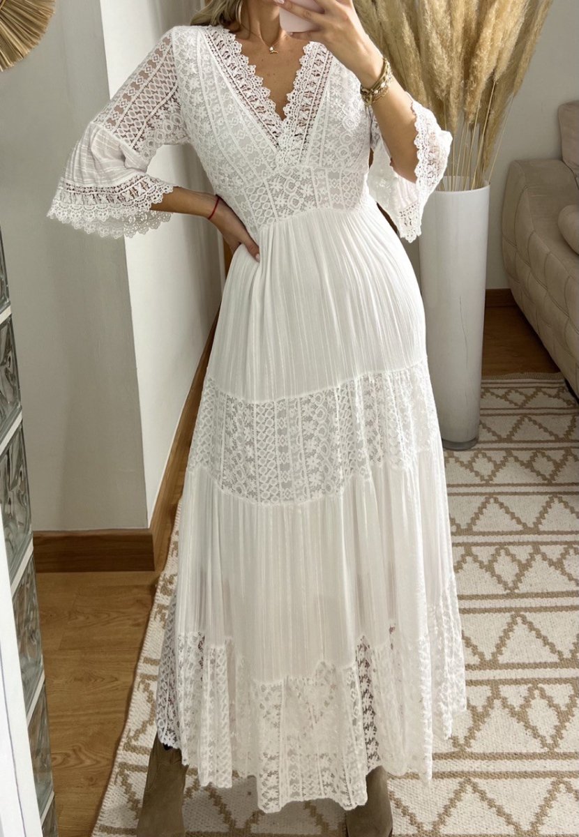 Boho Maxi Lace Dress - Bohèmea Butik
