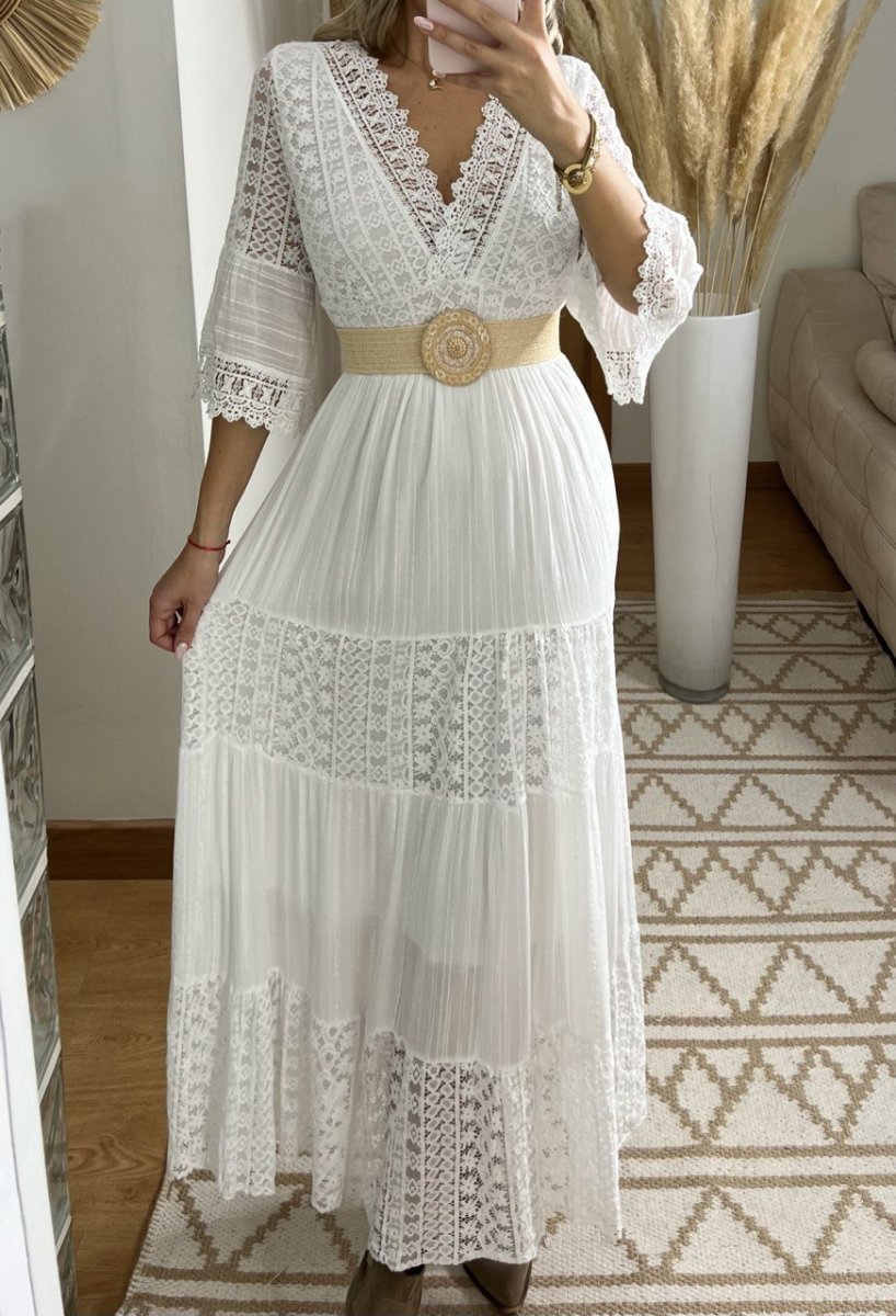 Boho Maxi Lace Dress - Bohèmea Butik