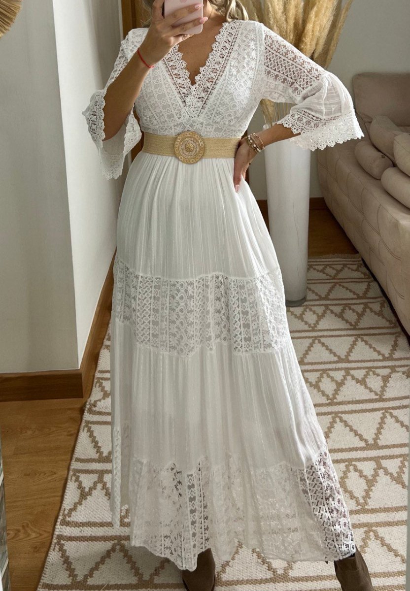 Boho Maxi Lace Dress - Bohèmea Butik