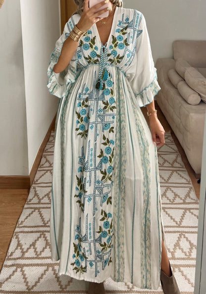 Floral Moon Maxi Dress - Bohèmea Butik