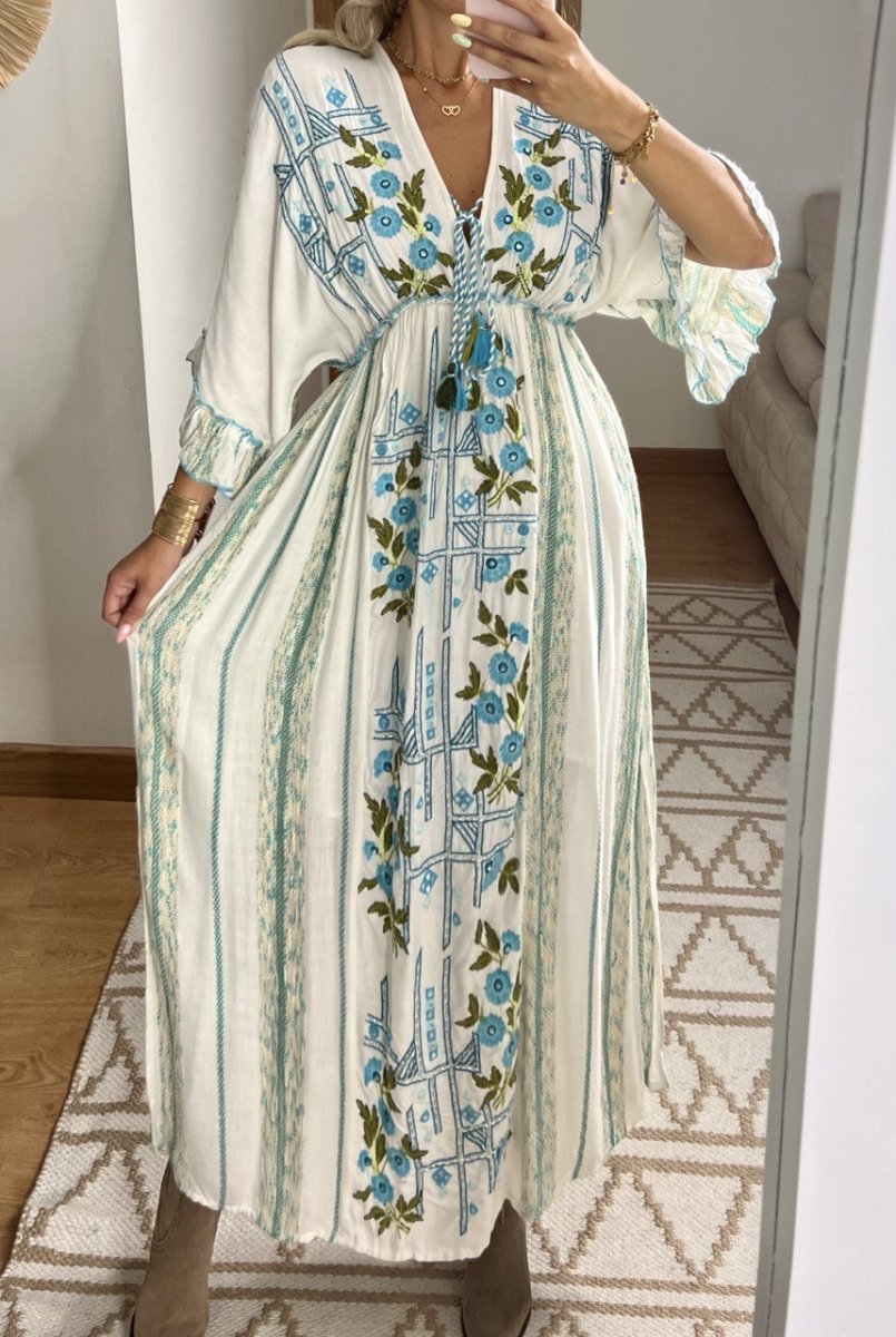 Floral Moon Maxi Dress - Bohèmea Butik