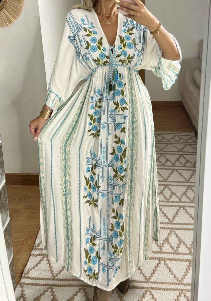 Floral Moon Maxi Dress - Bohèmea Butik