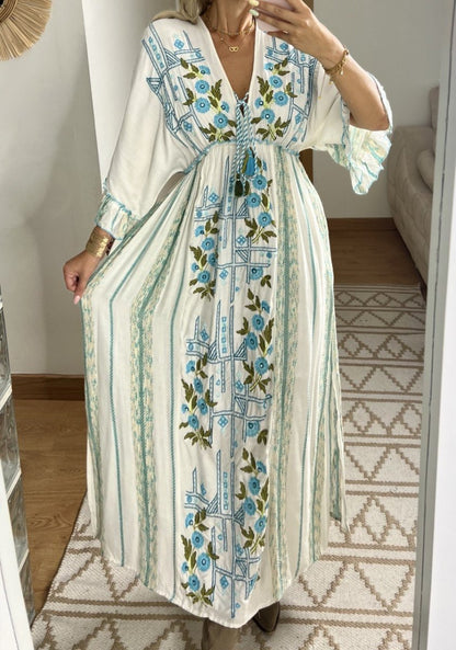 Floral Moon Maxi Dress - Bohèmea Butik