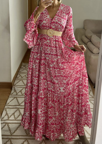 Floral Silk Dress - Bohèmea Butik