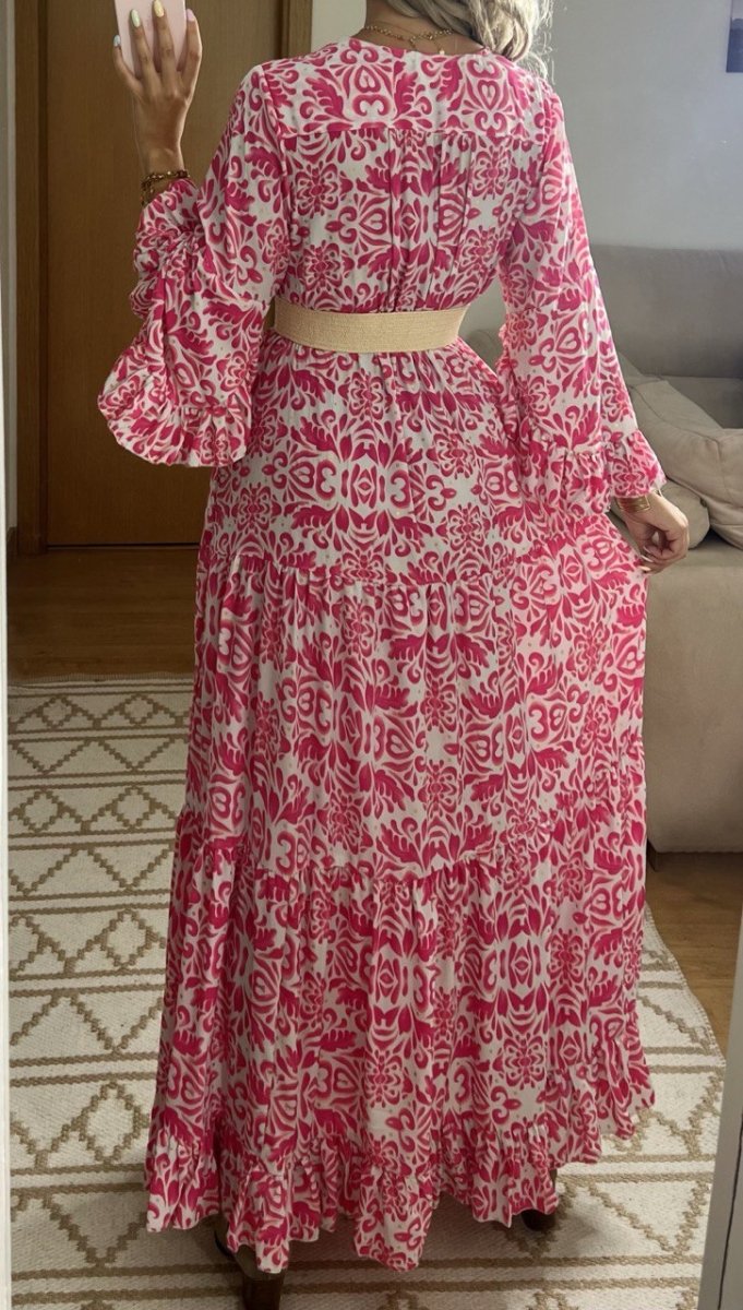 Floral Silk Dress - Bohèmea Butik