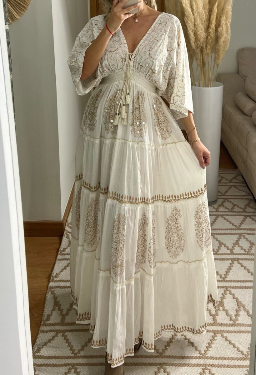 Boho Kimono Bloom Maxi - Bohèmea Butik