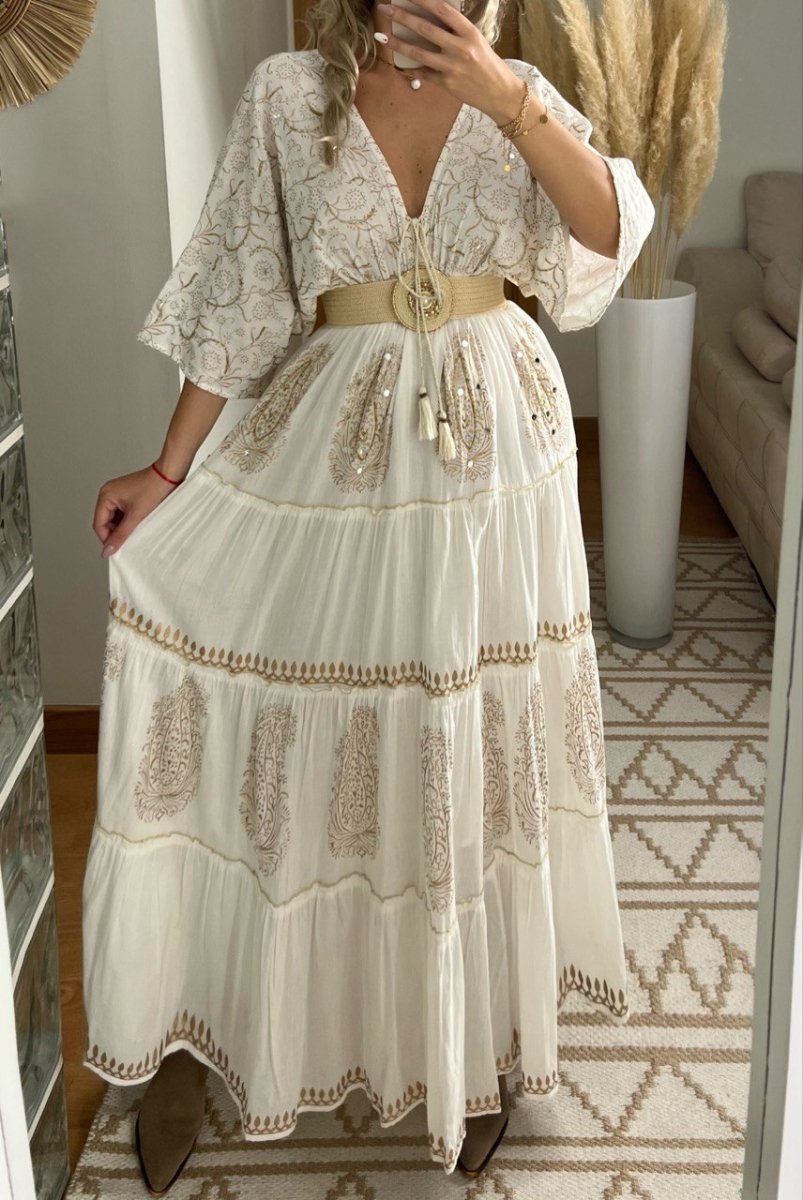 Boho Kimono Bloom Maxi - Bohèmea Butik