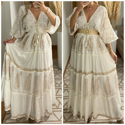 Boho Kimono Bloom Maxi - Bohèmea Butik