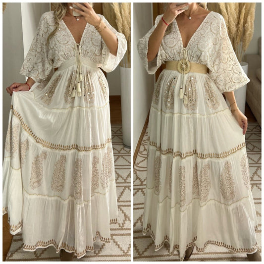 Boho Kimono Bloom Maxi - Bohèmea Butik