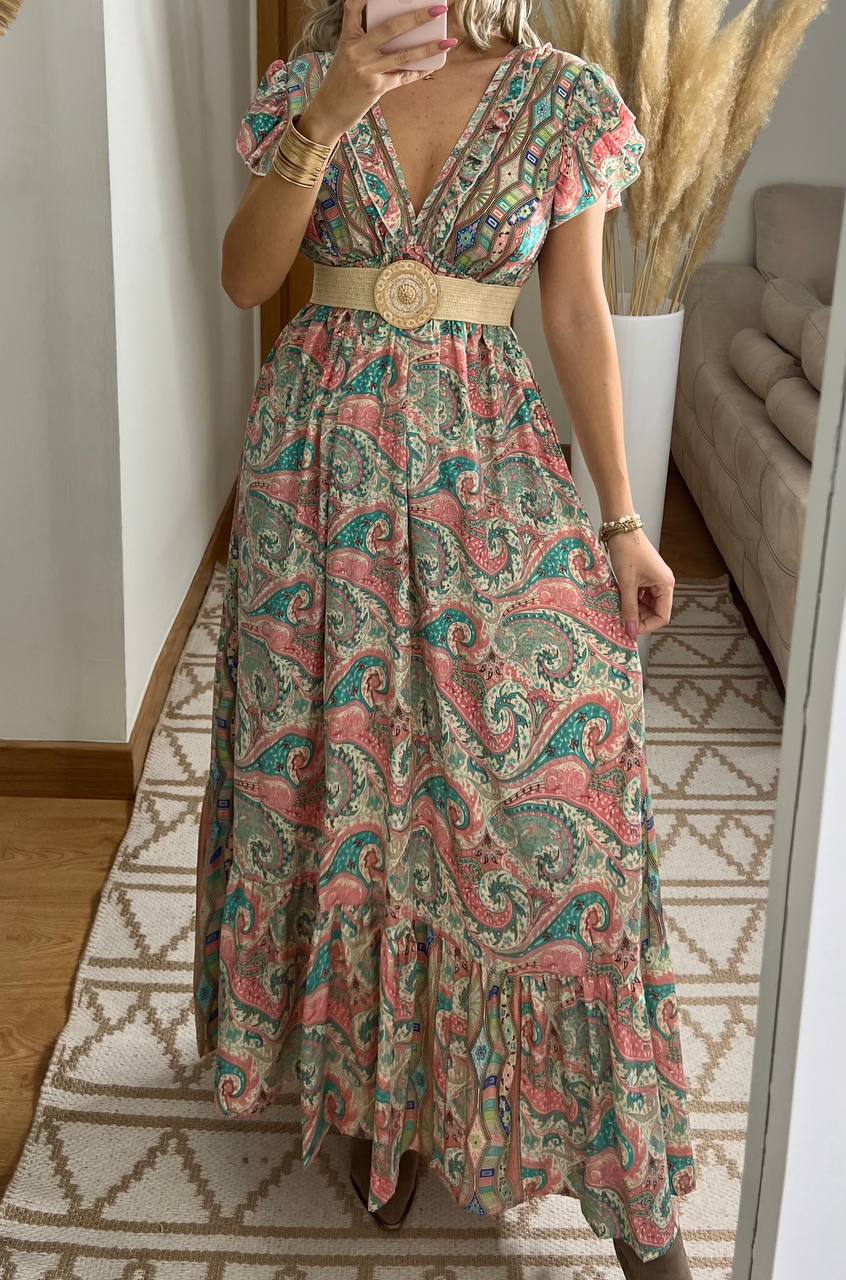 Boho Maxi Dress – 100% Natural Silk - Bohèmea Butik
