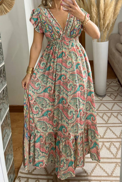 Boho Maxi Dress – 100% Natural Silk - Bohèmea Butik