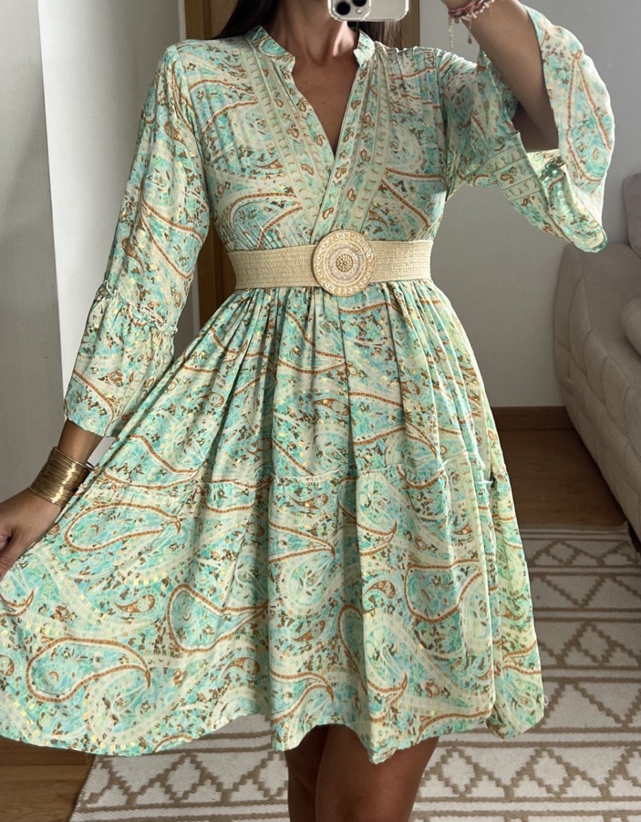 Boho Silk Mini Dress - Bohèmea Butik
