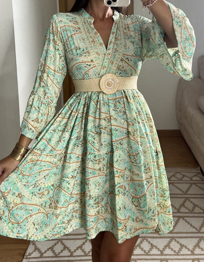Boho Silk Mini Dress - Bohèmea Butik