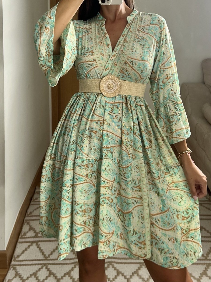 Boho Silk Mini Dress - Bohèmea Butik