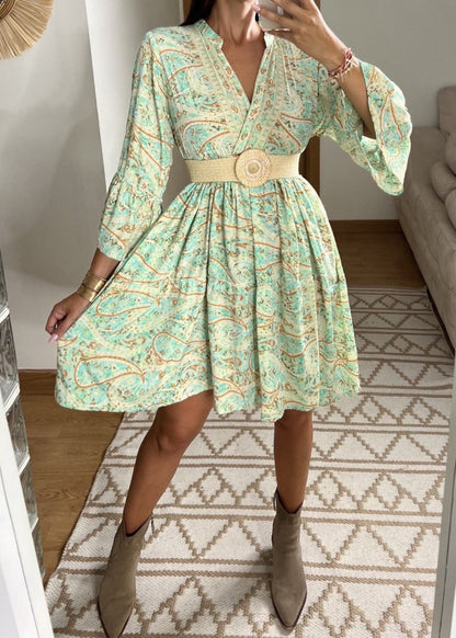 Boho Silk Mini Dress - Bohèmea Butik