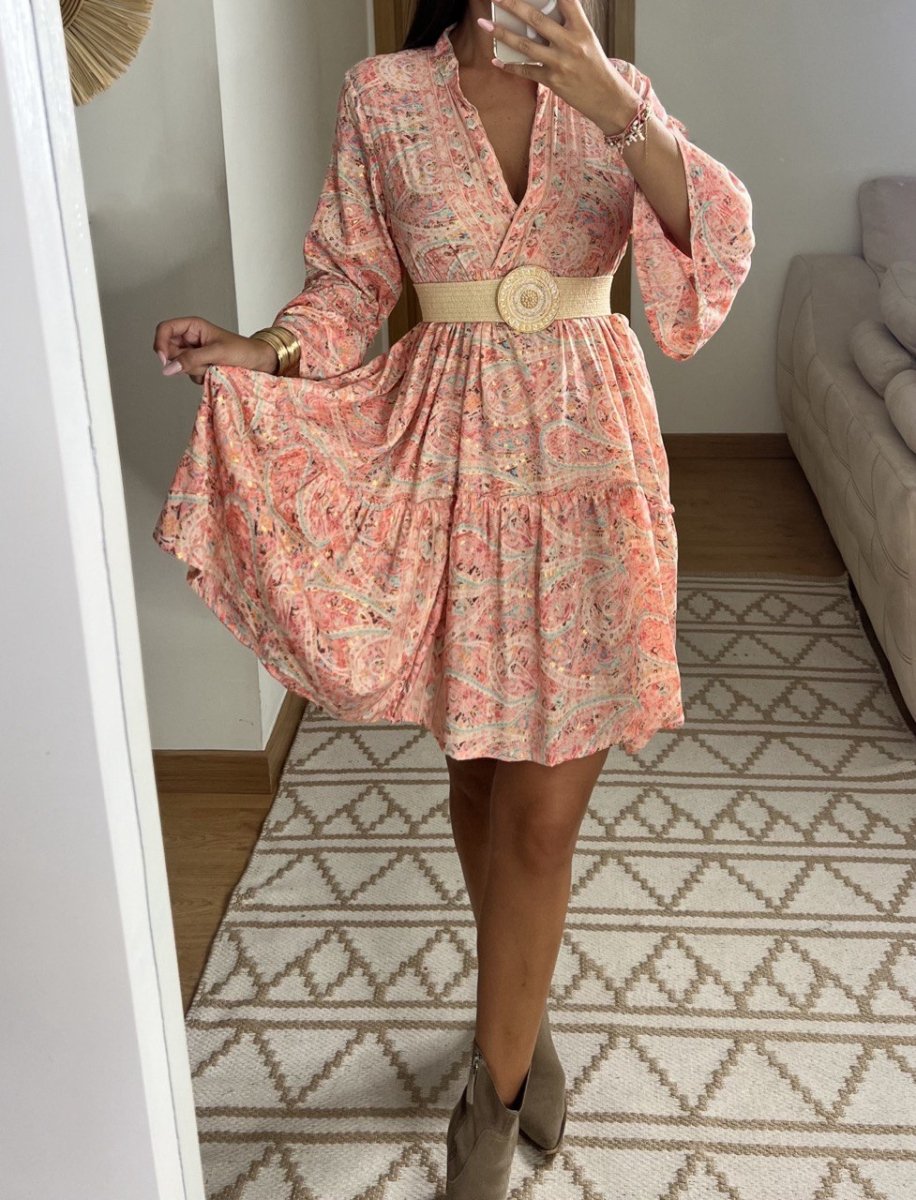Boho Silk Mini Dress - Bohèmea Butik