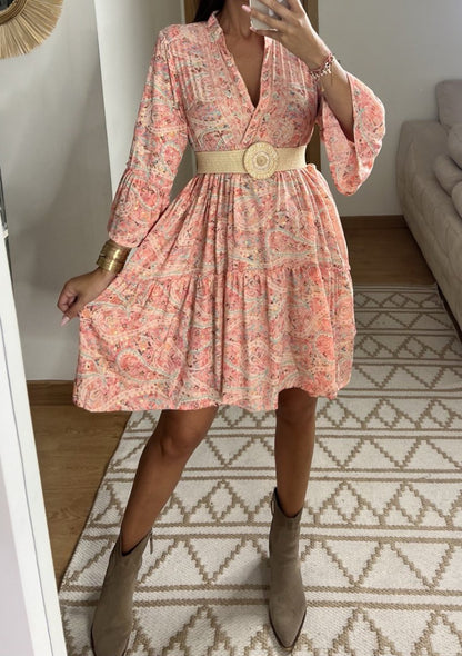 Boho Silk Mini Dress - Bohèmea Butik