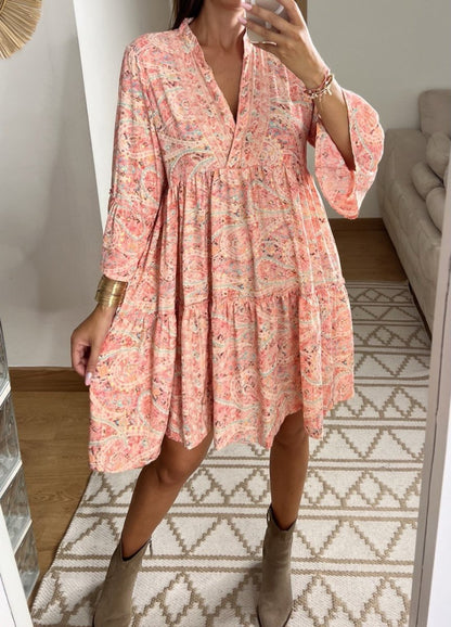 Boho Silk Mini Dress - Bohèmea Butik