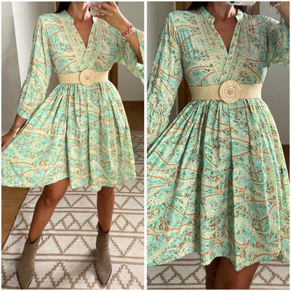 Boho Silk Mini Dress - Bohèmea Butik